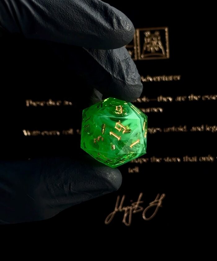 13-Piece Commission Dice Set - Dice Treasury - Unique Handmade Dice